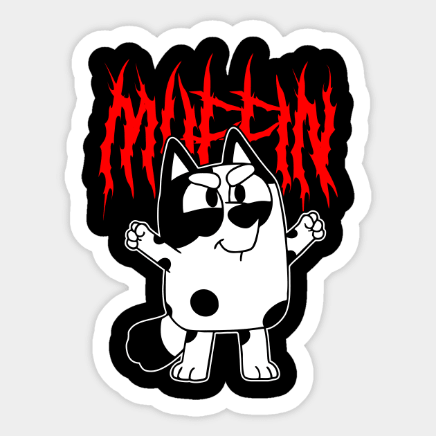 Bluey Muffin Metal Sticker by The Kenough